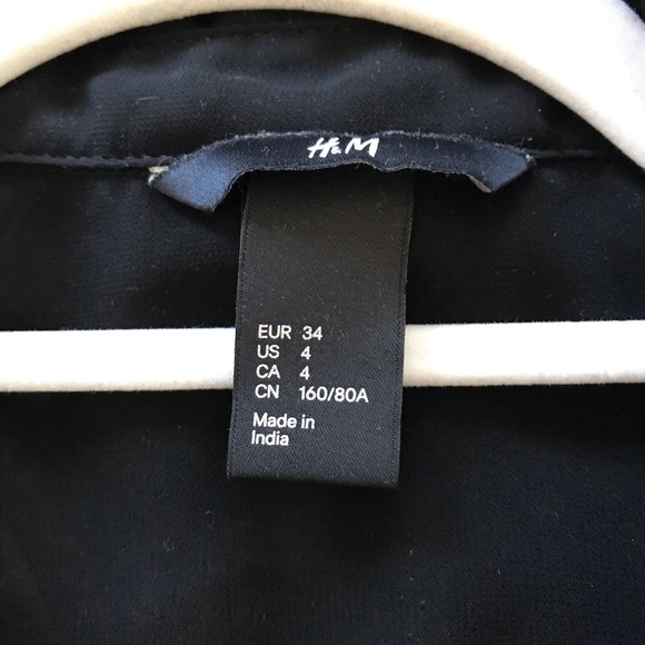H&M Sheer Black Button Down Blouse - Picture 5 of 5